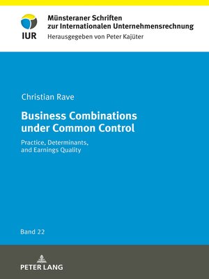 cover image of Business Combinations under Common Control